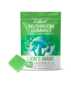 Lion’s Mane Honeydew Melon Cutleaf Mushroom CBD Gummies 1000mg