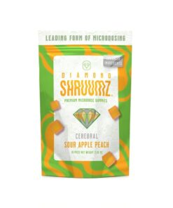 Diamond Shruumz Sour Apple Peach Gummies 15pc